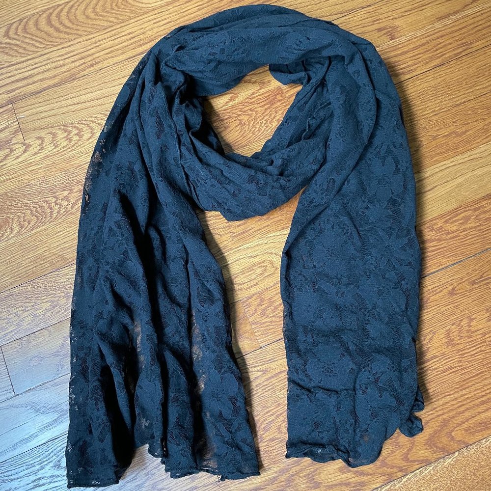 Black scarf, headscarf